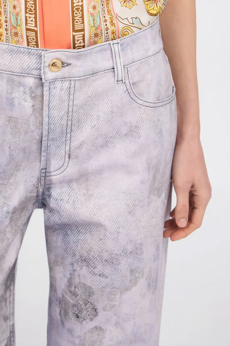 Roberto Cavalli Grey Straight Leg Jeans | Thumbnail 4 Roberto Cavalli Grey Straight Leg Jeans | Thumbnail 4