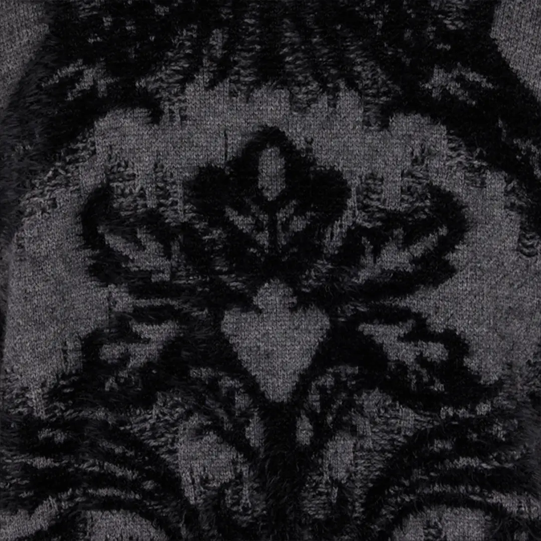 Roberto Cavalli Sweater With Plush Brocade Pattern | Thumbnail 4 Roberto Cavalli Sweater With Plush Brocade Pattern | Thumbnail 4