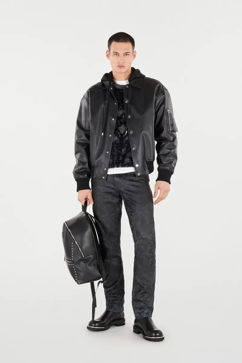 Roberto Cavalli Sweater With Plush Brocade Pattern | Thumbnail 7 Roberto Cavalli Sweater With Plush Brocade Pattern | Thumbnail 7
