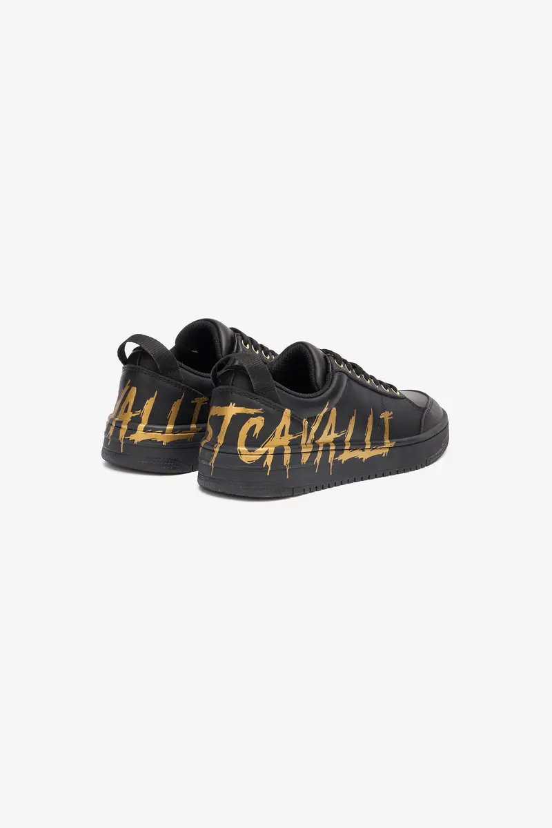 Roberto Cavalli Sneakers With Golden Graffiti Logo | Thumbnail 3