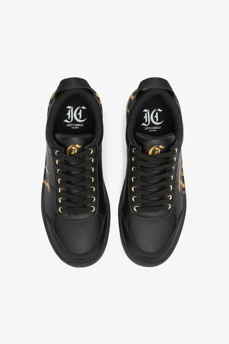 Roberto Cavalli Sneakers With Golden Graffiti Logo | Thumbnail 5