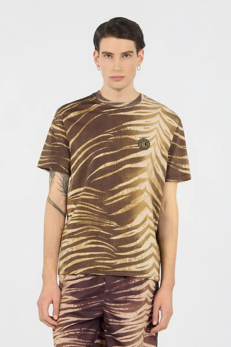 Roberto Cavalli Natural Barb Print T-Shirt | Thumbnail 2 Roberto Cavalli Natural Barb Print T-Shirt | Thumbnail 2