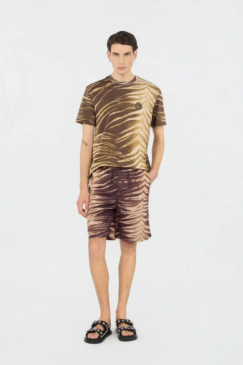 Roberto Cavalli Natural Barb Print T-Shirt | Thumbnail 6 Roberto Cavalli Natural Barb Print T-Shirt | Thumbnail 6