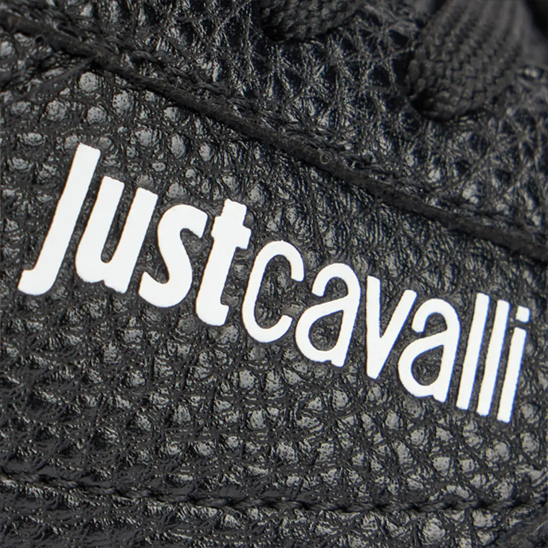 Roberto Cavalli Hammered Effect Black Sneakers with Logo | Thumbnail 4 Roberto Cavalli Hammered Effect Black Sneakers with Logo | Thumbnail 4