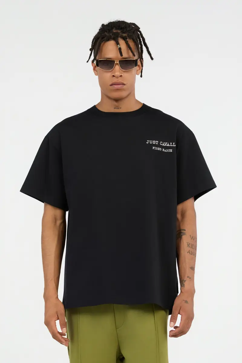 Roberto Cavalli Black T-Shirt With Deer Back Print | Thumbnail 2 Roberto Cavalli Black T-Shirt With Deer Back Print | Thumbnail 2