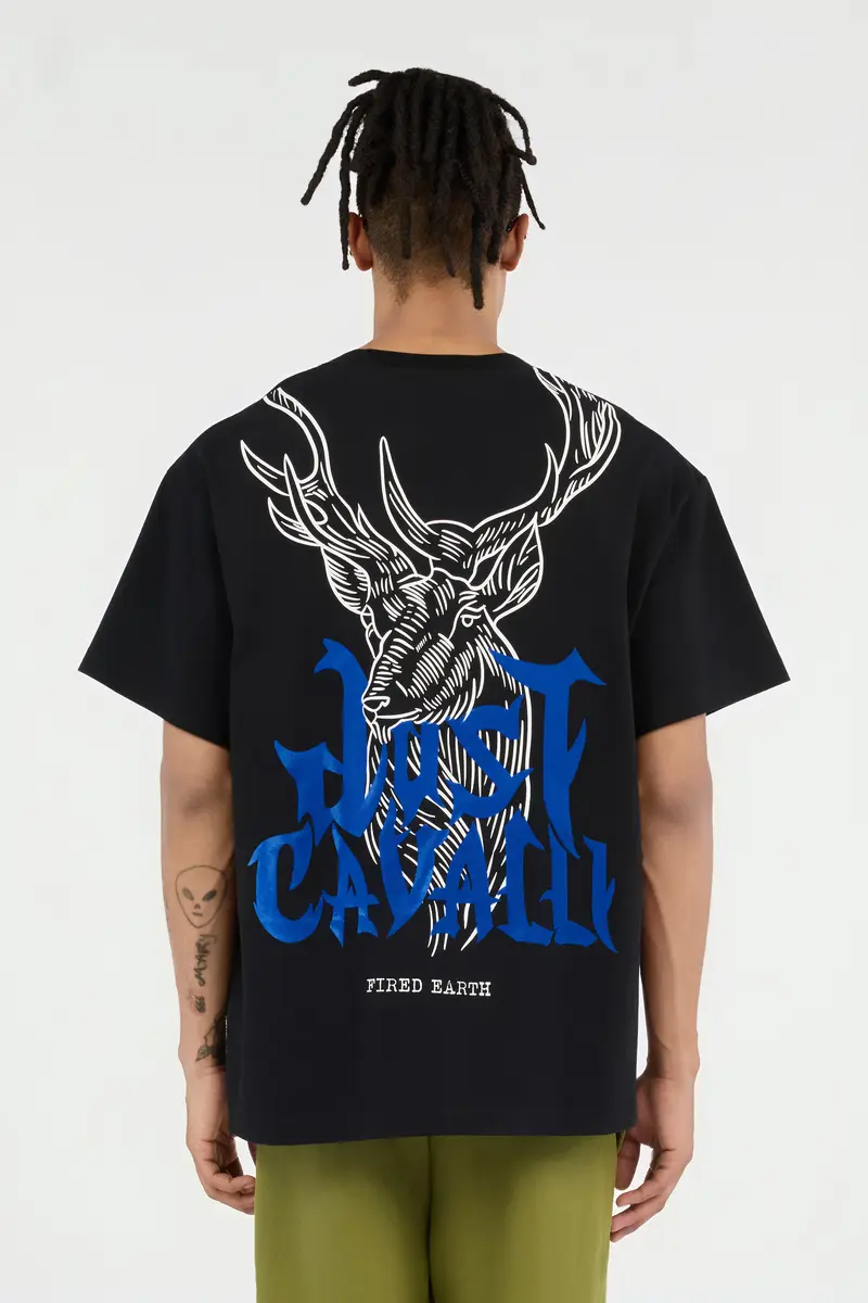 Roberto Cavalli Black T-Shirt With Deer Back Print | Thumbnail 3 Roberto Cavalli Black T-Shirt With Deer Back Print | Thumbnail 3