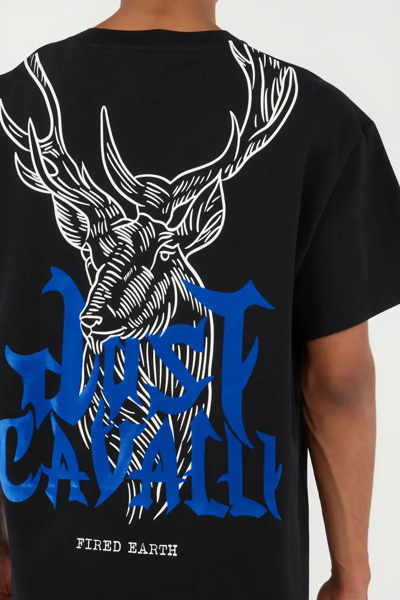 Roberto Cavalli Black T-Shirt With Deer Back Print | Thumbnail 5 Roberto Cavalli Black T-Shirt With Deer Back Print | Thumbnail 5