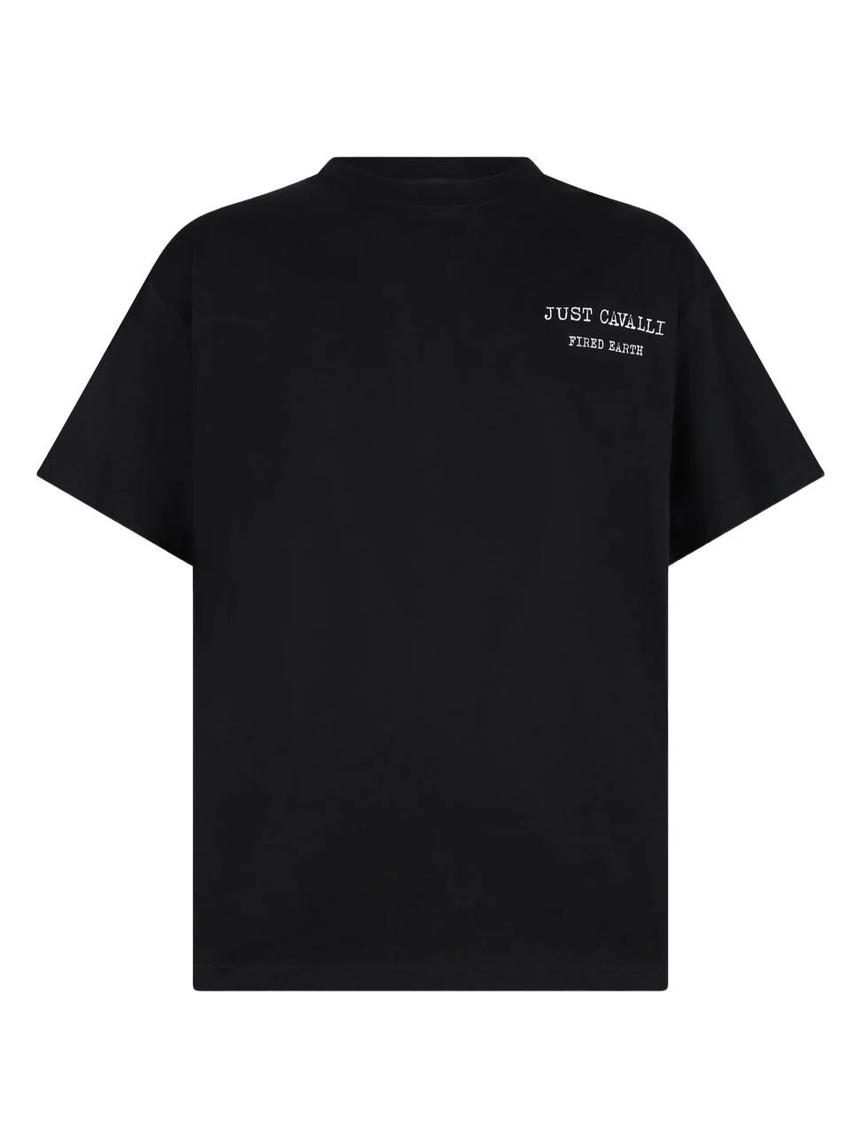 Roberto Cavalli Black T-Shirt With Deer Back Print