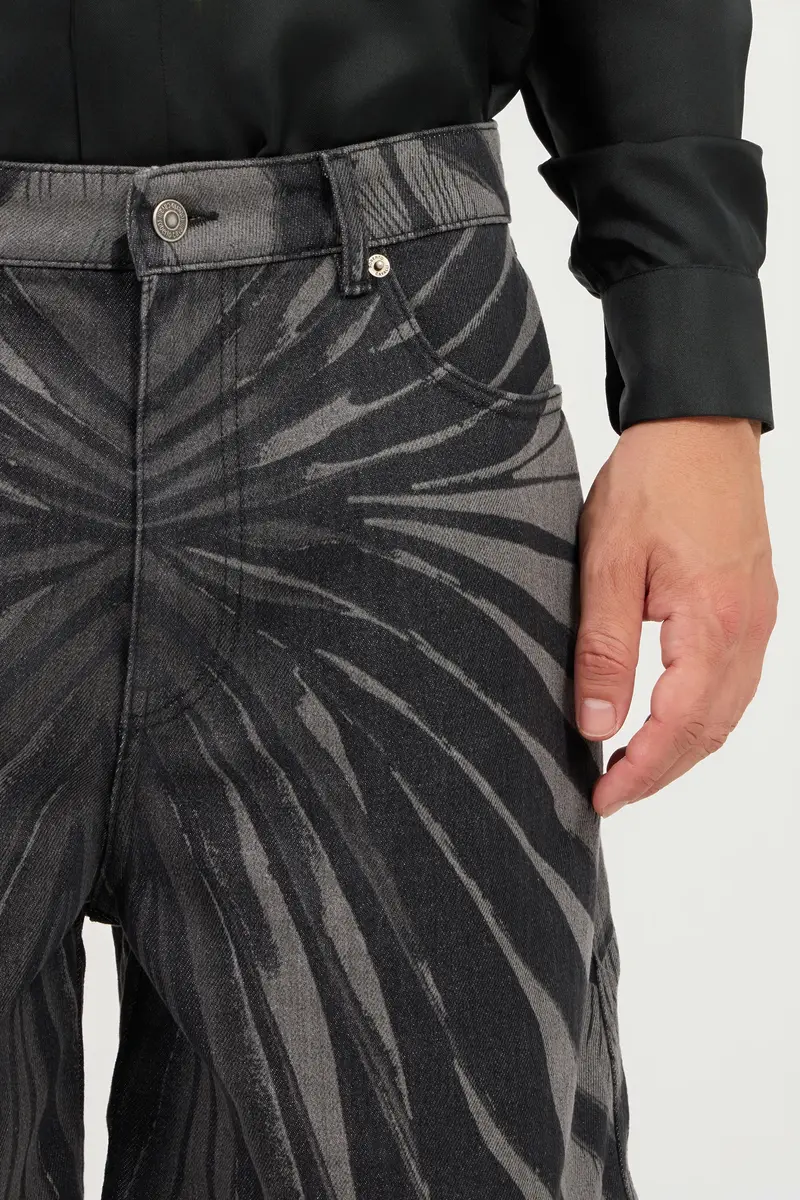 Roberto Cavalli Ray Of Gold Print Bermuda Shorts | Thumbnail 5 Roberto Cavalli Ray Of Gold Print Bermuda Shorts | Thumbnail 5