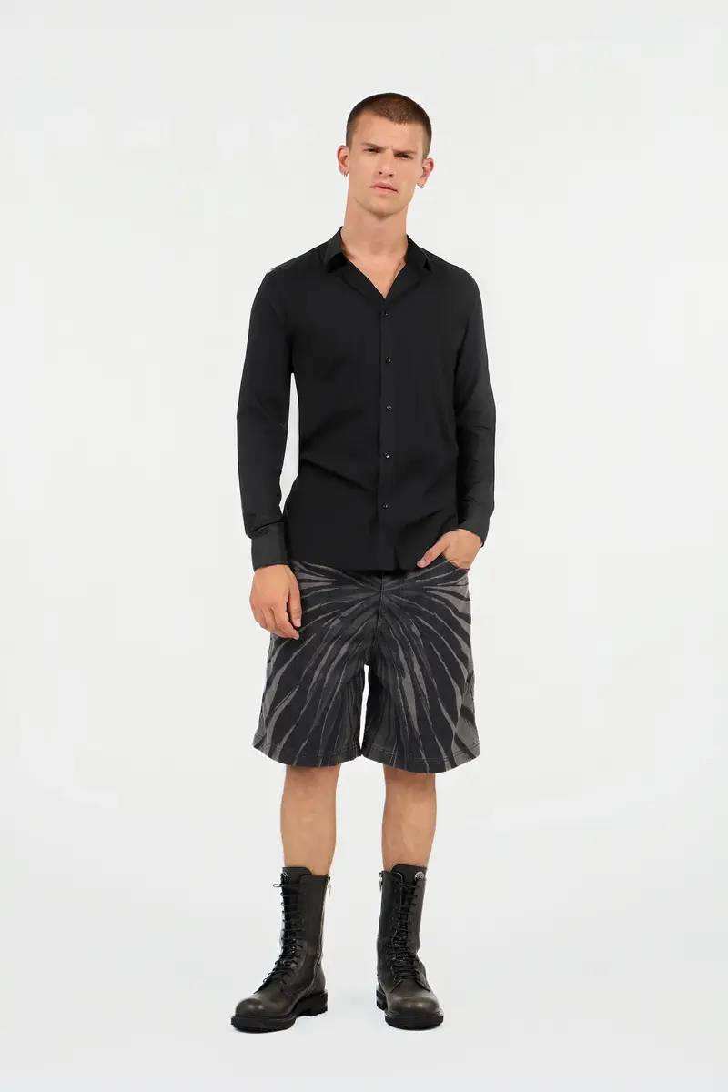 Roberto Cavalli Ray Of Gold Print Bermuda Shorts | Thumbnail 7 Roberto Cavalli Ray Of Gold Print Bermuda Shorts | Thumbnail 7