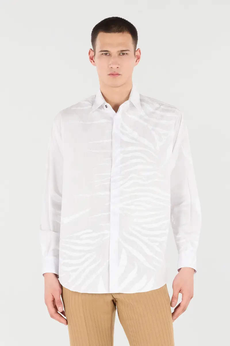 Roberto Cavalli Silk Shirt With Tiger Skin Print | Thumbnail 2 Roberto Cavalli Silk Shirt With Tiger Skin Print | Thumbnail 2