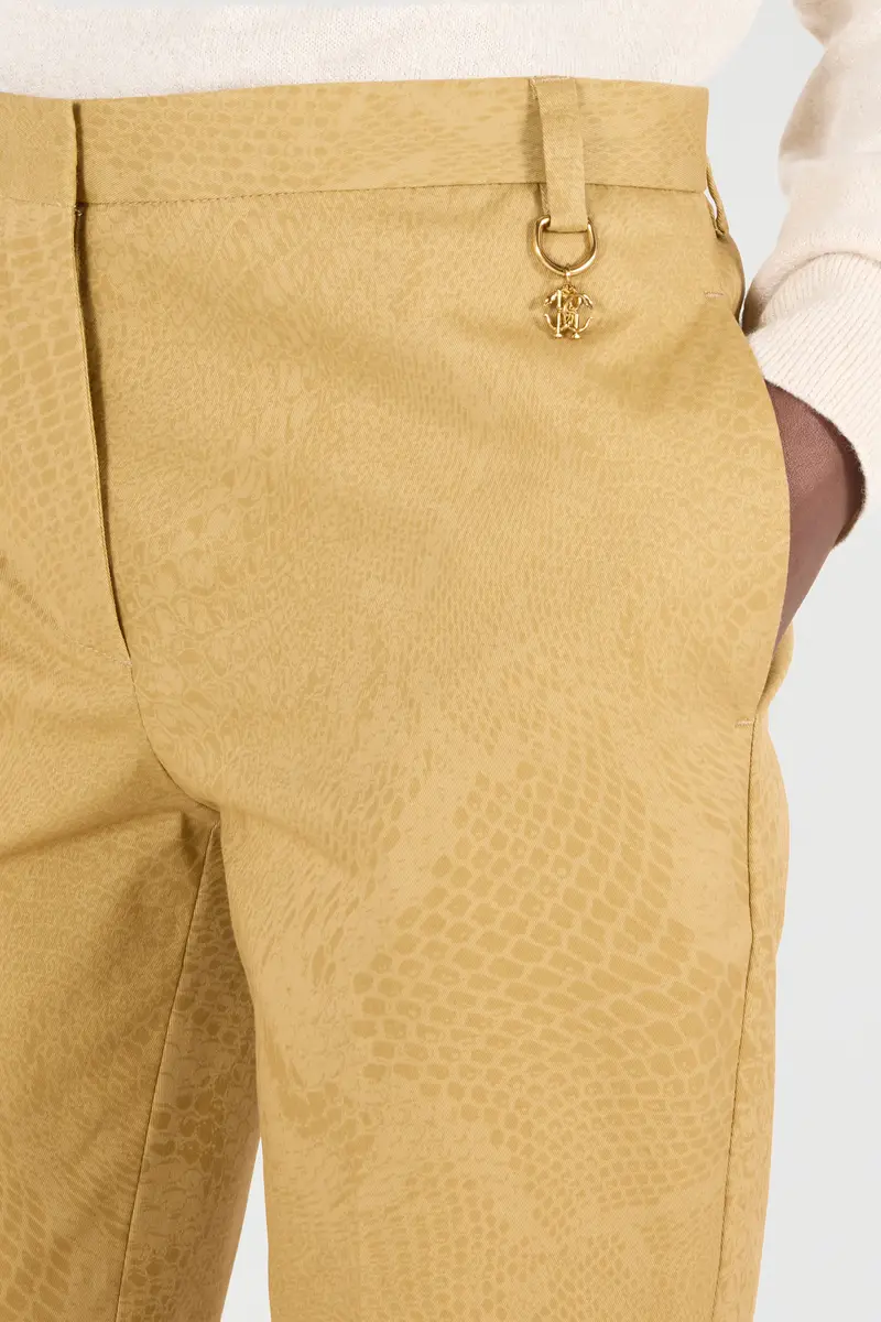 Roberto Cavalli Solid-Color Python-Print Pants | Thumbnail 6 Roberto Cavalli Solid-Color Python-Print Pants | Thumbnail 6