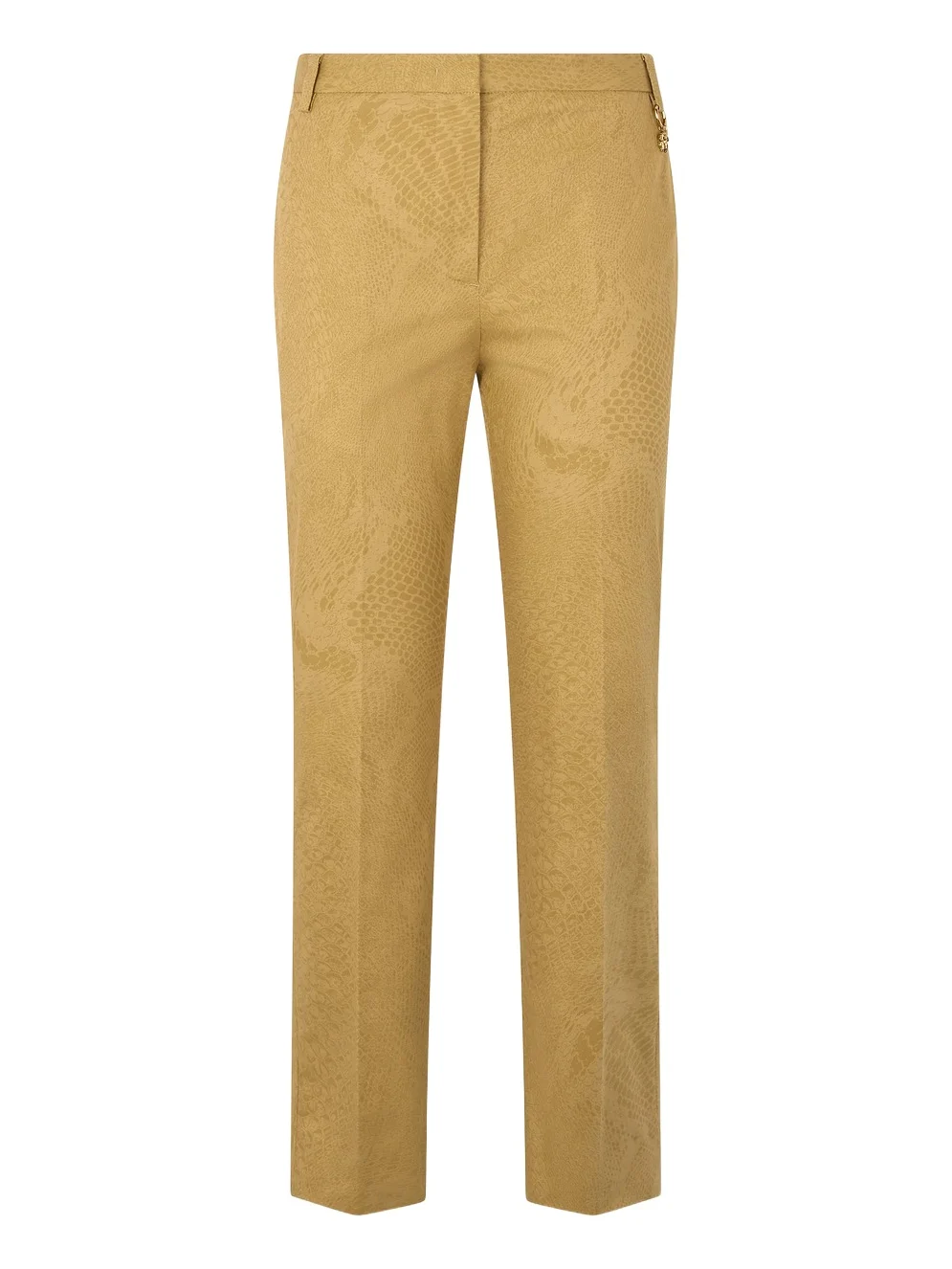 Roberto Cavalli Solid-Color Python-Print Pants