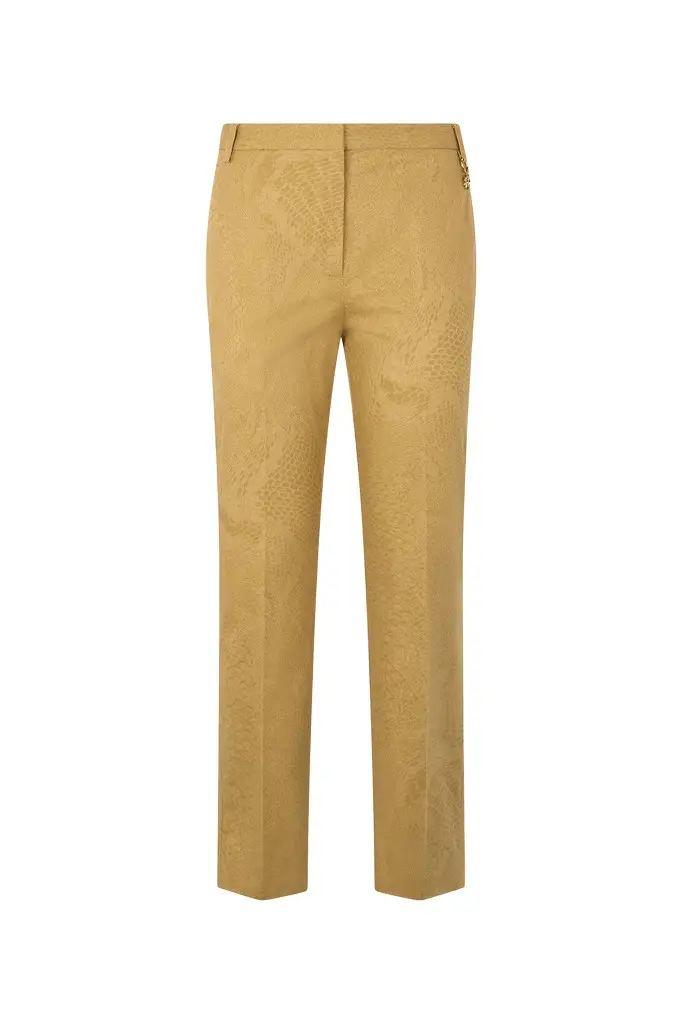 Solid-Color Python-Print Pants Solid-Color Python-Print Pants