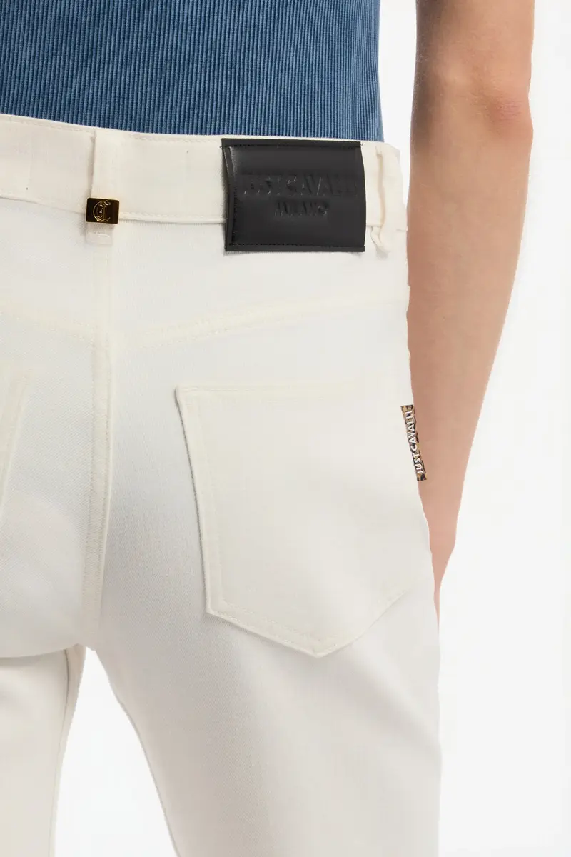 Roberto Cavalli Flared Stretch Cotton Pants | Thumbnail 4 Roberto Cavalli Flared Stretch Cotton Pants | Thumbnail 4