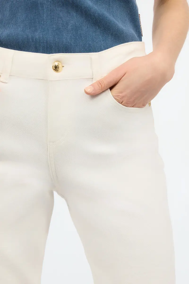 Roberto Cavalli Flared Stretch Cotton Pants | Thumbnail 5 Roberto Cavalli Flared Stretch Cotton Pants | Thumbnail 5