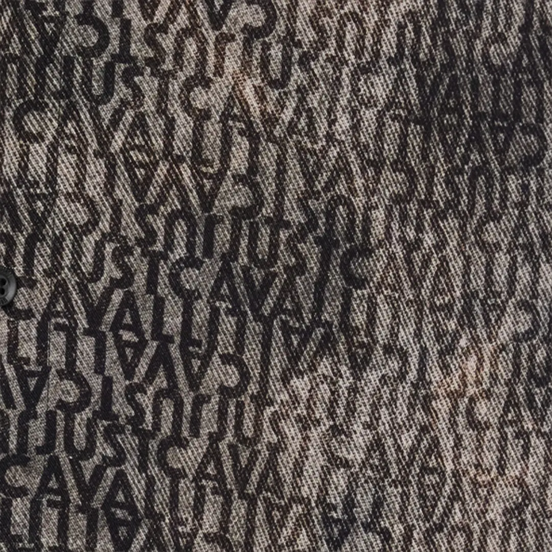 Roberto Cavalli Faded Effect Shirt with All-Over Lettering | Thumbnail 4