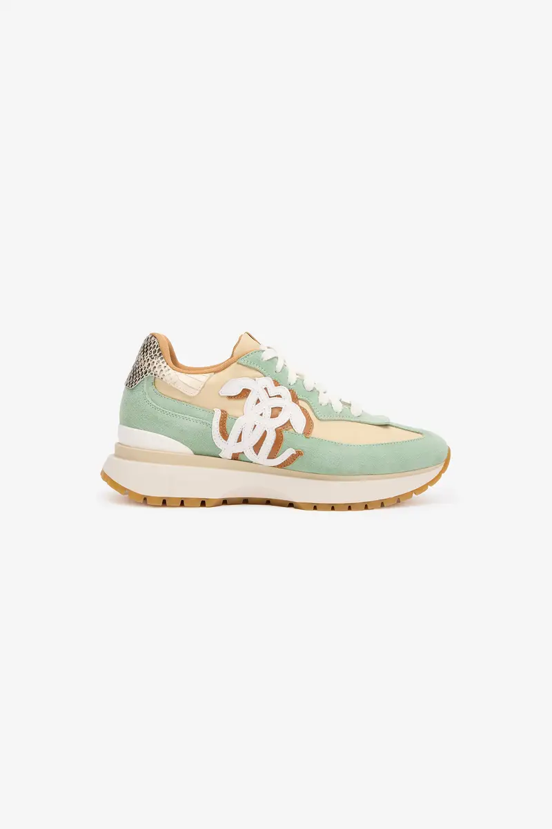Roberto Cavalli Sneakers with Contrasting Back and Mirror Snake Monogram | Thumbnail 2 Roberto Cavalli Sneakers with Contrasting Back and Mirror Snake Monogram | Thumbnail 2