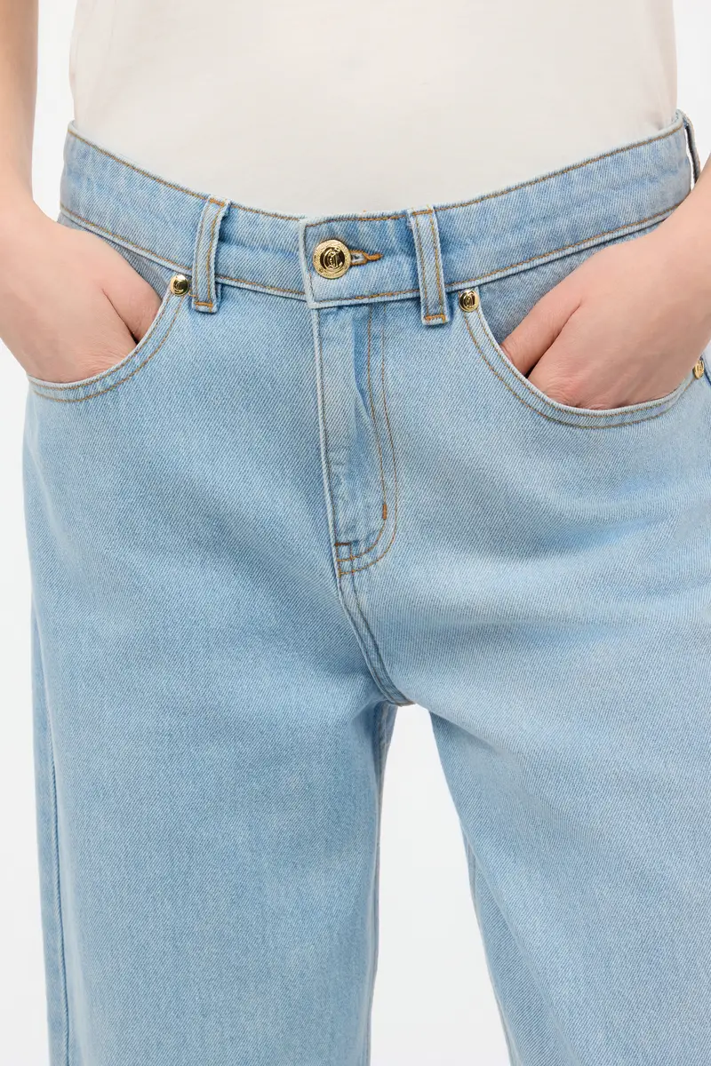 Roberto Cavalli Light Wash Culotte Jeans | Thumbnail 4