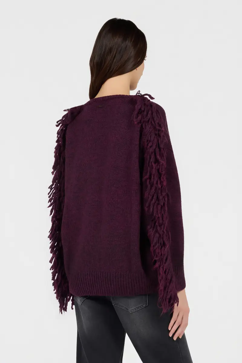 Roberto Cavalli Burgundy Sweater | Thumbnail 3 Roberto Cavalli Burgundy Sweater | Thumbnail 3