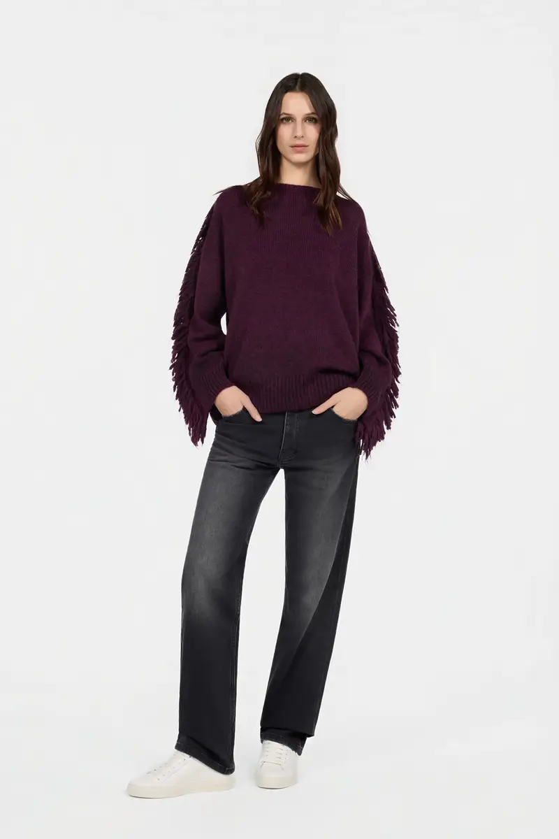 Roberto Cavalli Burgundy Sweater | Thumbnail 6 Roberto Cavalli Burgundy Sweater | Thumbnail 6