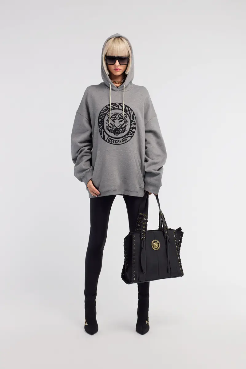 Roberto Cavalli Just Cavalli Tiger Logo Front-Pocket Sweatshirt | Thumbnail 2 Roberto Cavalli Just Cavalli Tiger Logo Front-Pocket Sweatshirt | Thumbnail 2