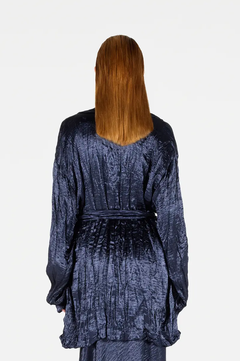 Roberto Cavalli Crinkle Effect Belted Jacket | Thumbnail 3 Roberto Cavalli Crinkle Effect Belted Jacket | Thumbnail 3