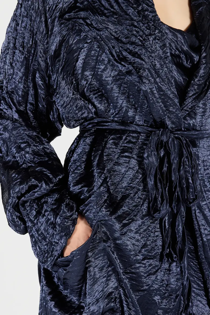 Roberto Cavalli Crinkle Effect Belted Jacket | Thumbnail 5 Roberto Cavalli Crinkle Effect Belted Jacket | Thumbnail 5