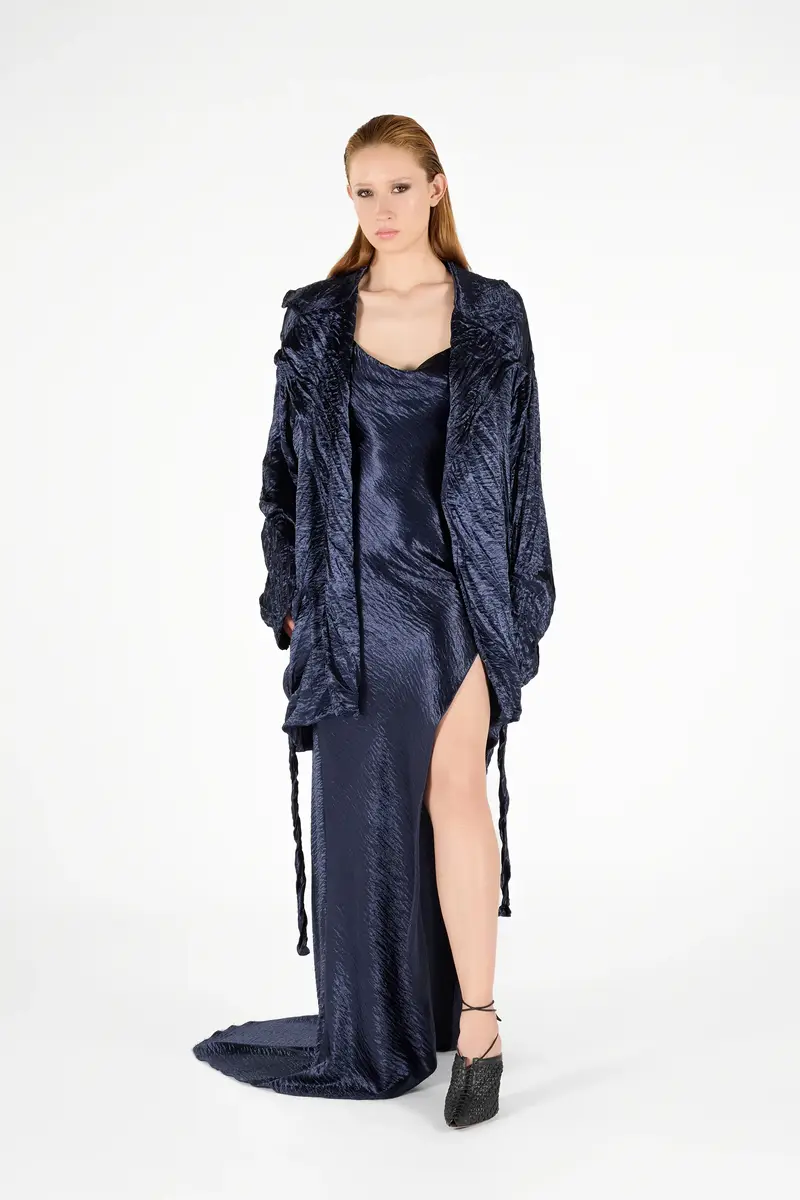 Roberto Cavalli Crinkle Effect Belted Jacket | Thumbnail 7 Roberto Cavalli Crinkle Effect Belted Jacket | Thumbnail 7