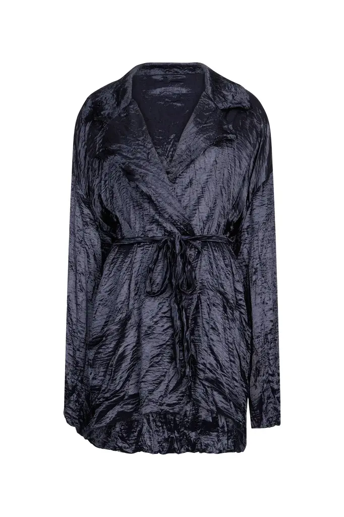 Roberto Cavalli Crinkle Effect Belted Jacket