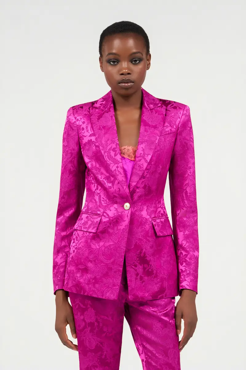 Roberto Cavalli Blazer in Florentine Flowers jacquard pattern | Thumbnail 2 Roberto Cavalli Blazer in Florentine Flowers jacquard pattern | Thumbnail 2