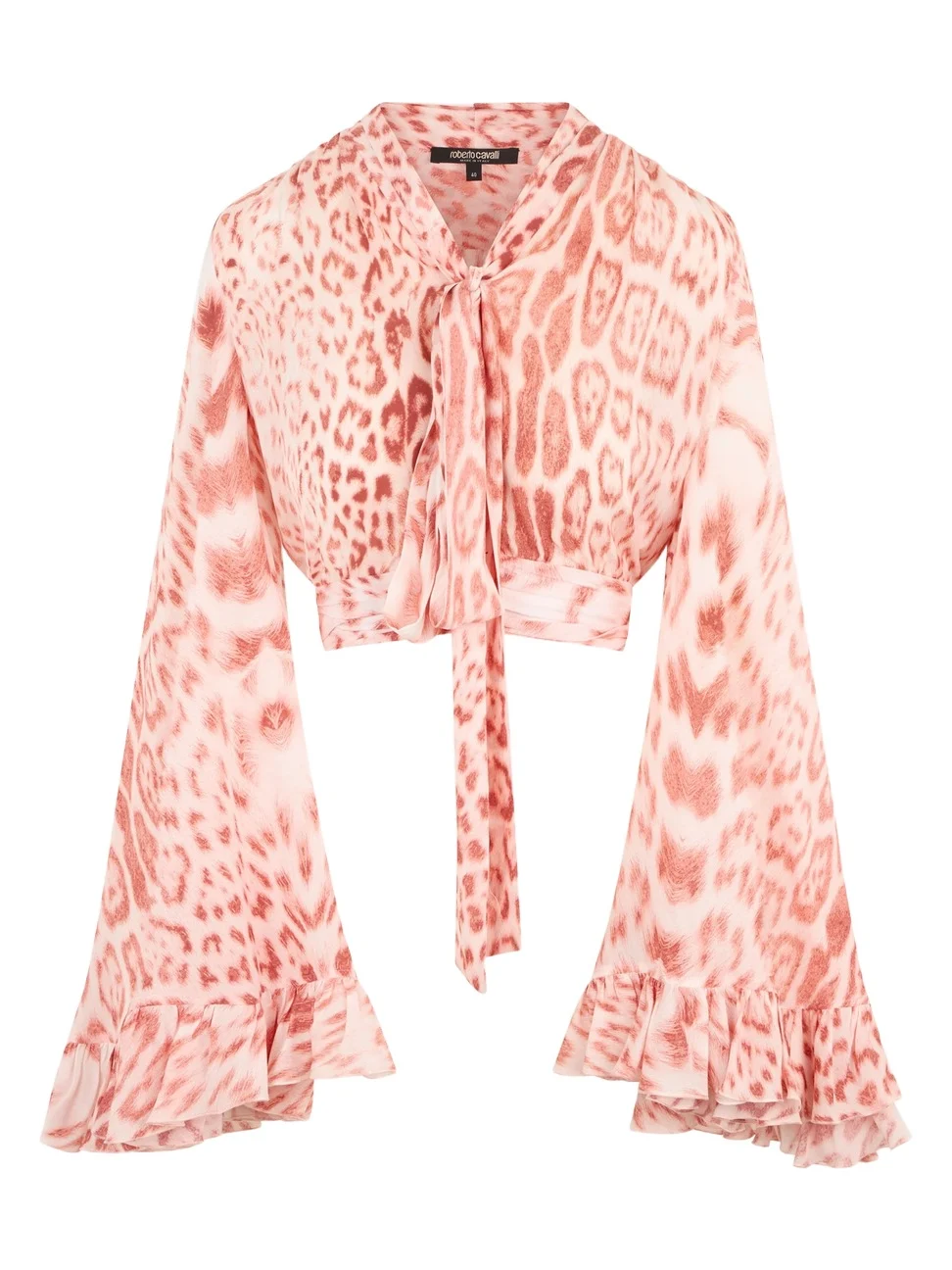 Roberto Cavalli Jaguar Pink Print Shirt