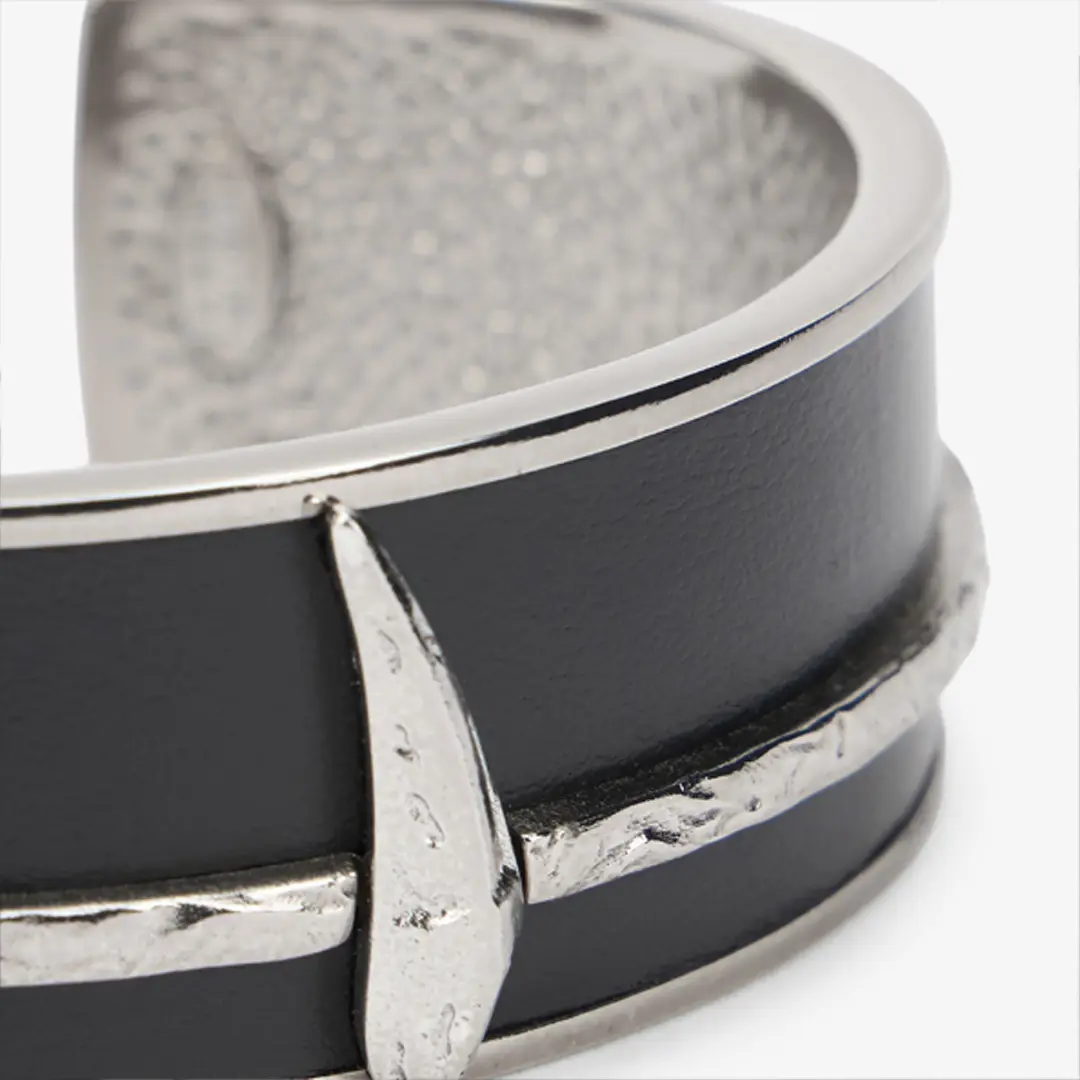 Roberto Cavalli Black and Palladium Rigid Bracelet with Fang | Thumbnail 4 Roberto Cavalli Black and Palladium Rigid Bracelet with Fang | Thumbnail 4