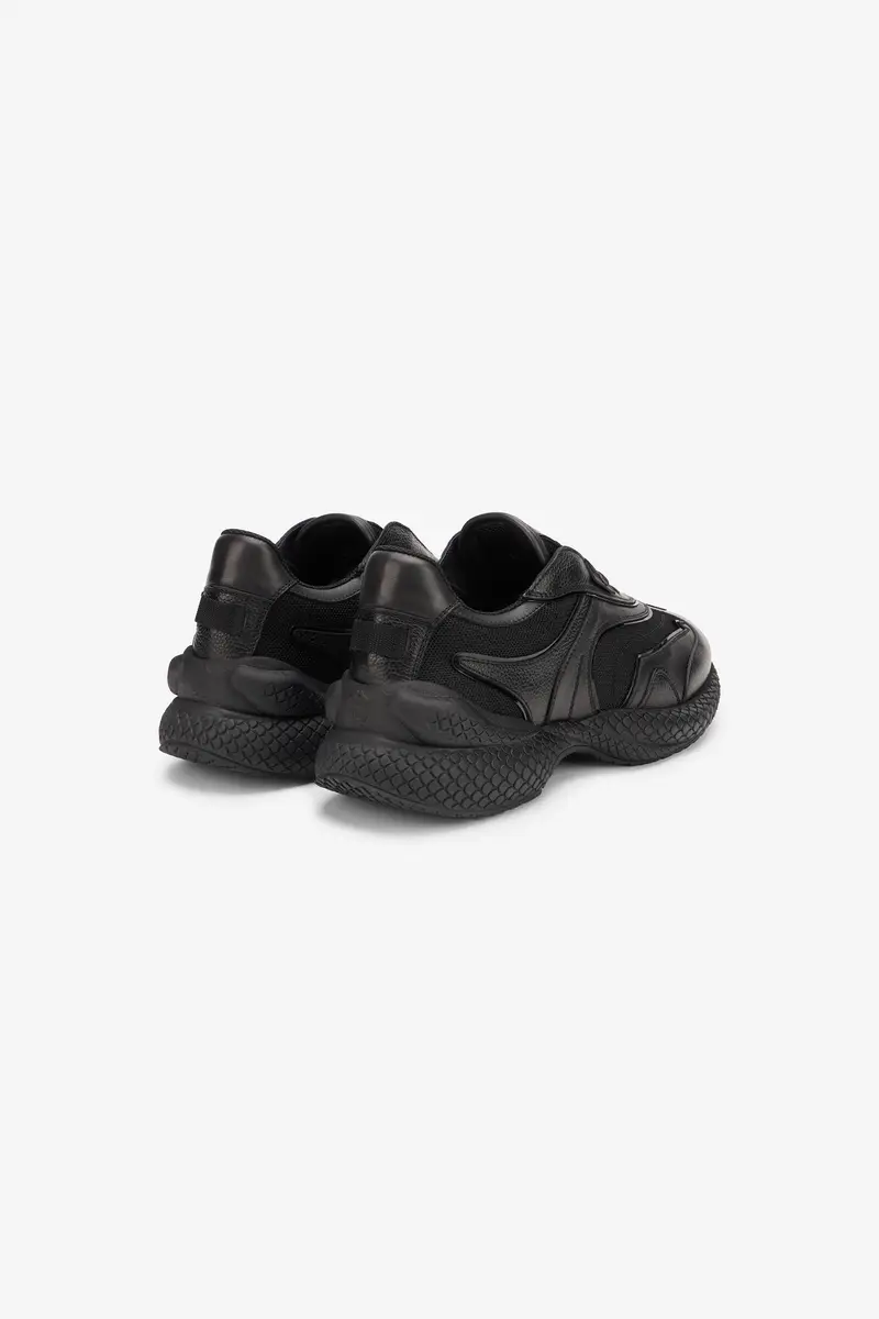 Roberto Cavalli Black Chunky Leather Sneakers | Thumbnail 3 Roberto Cavalli Black Chunky Leather Sneakers | Thumbnail 3