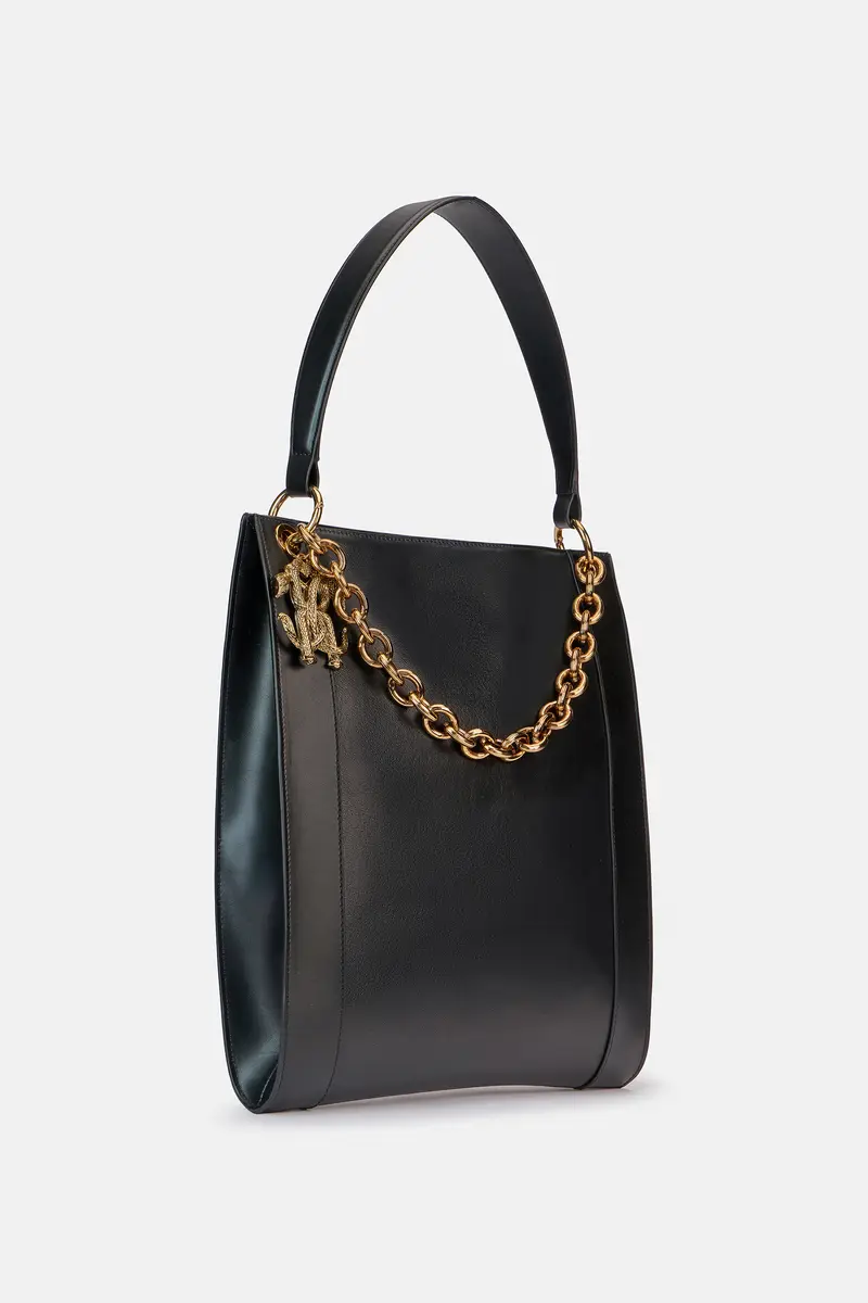 Roberto Cavalli Black Shopper Bag with Chain | Thumbnail 6 Roberto Cavalli Black Shopper Bag with Chain | Thumbnail 6