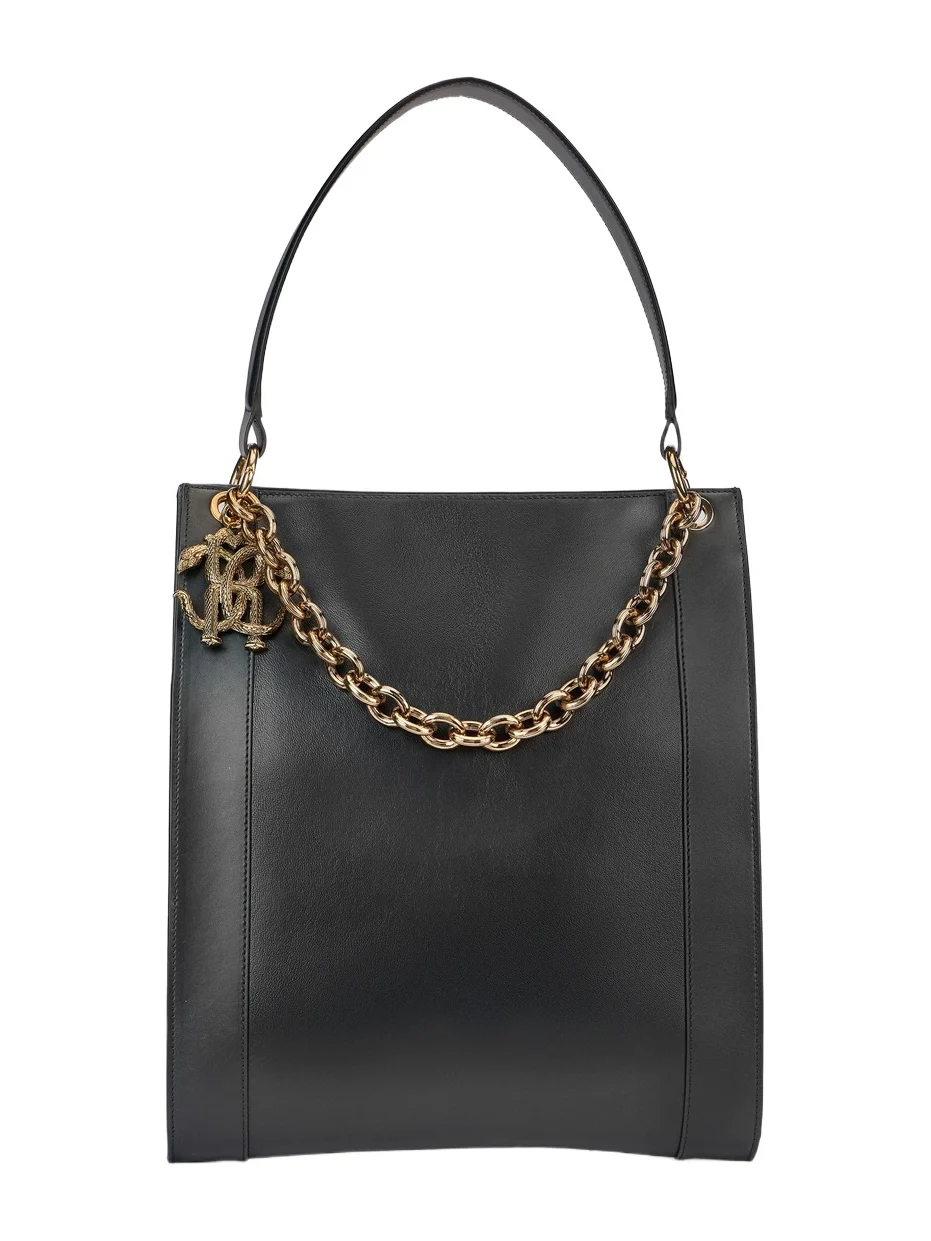 Black Shopper Bag with Chain Black Shopper Bag with Chain