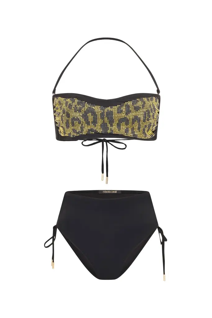 Roberto Cavalli Bikini with Luminous Jaguar Motif