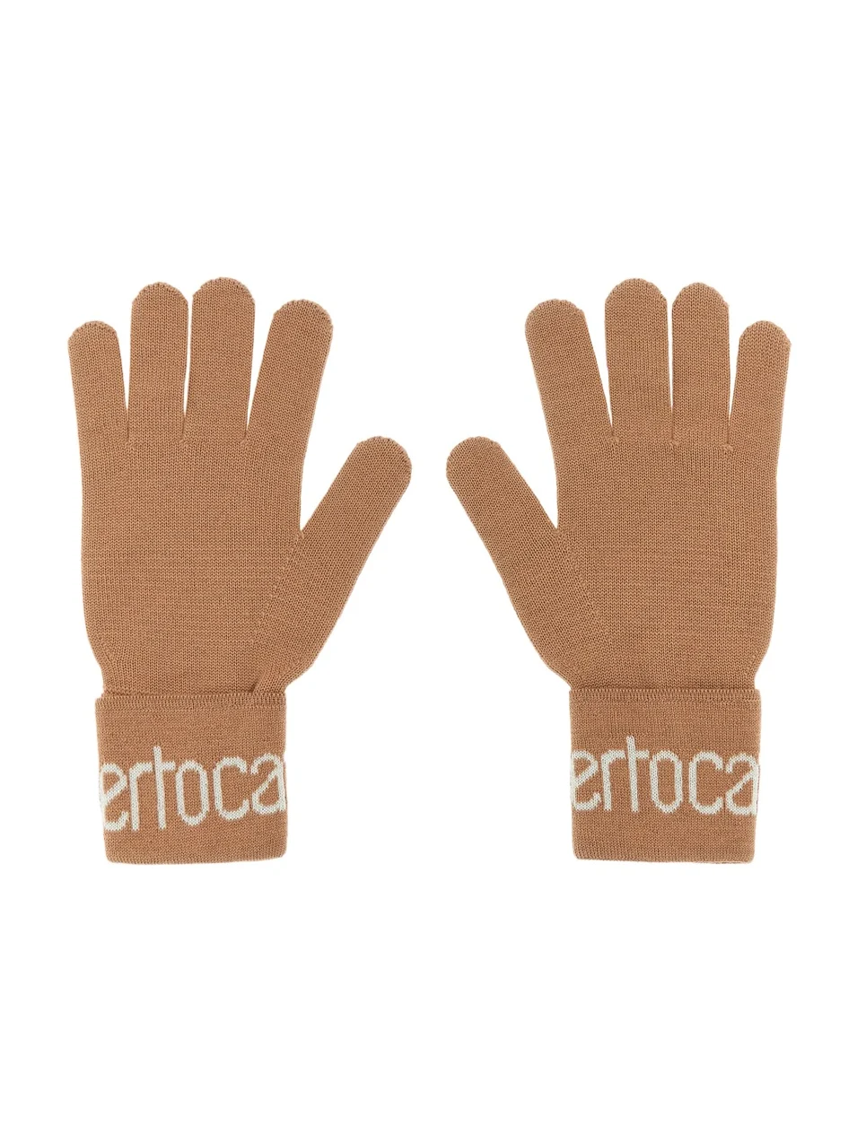 Roberto Cavalli Wool Blend Gloves with Logo