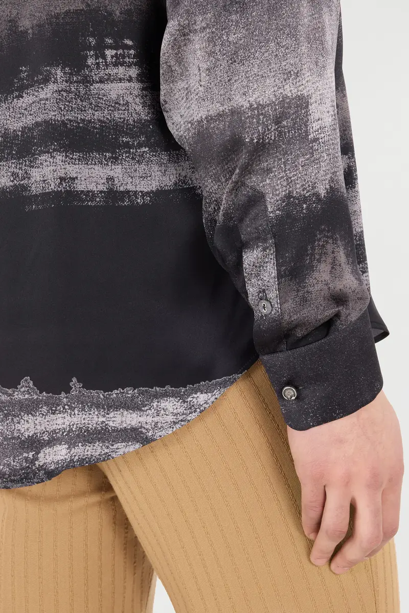 Roberto Cavalli Used-Effect Gradient Silk Shirt | Thumbnail 6 Roberto Cavalli Used-Effect Gradient Silk Shirt | Thumbnail 6