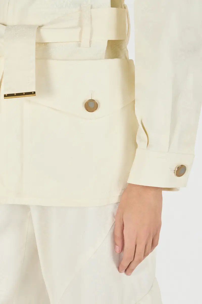 Roberto Cavalli Jacket With belt And Python Pattern | Thumbnail 5