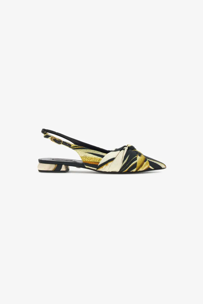 Roberto Cavalli Print Satin The Pettegola Slingback with low heel | Thumbnail 2 Roberto Cavalli Print Satin The Pettegola Slingback with low heel | Thumbnail 2