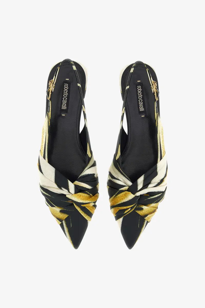 Roberto Cavalli Print Satin The Pettegola Slingback with low heel | Thumbnail 5 Roberto Cavalli Print Satin The Pettegola Slingback with low heel | Thumbnail 5
