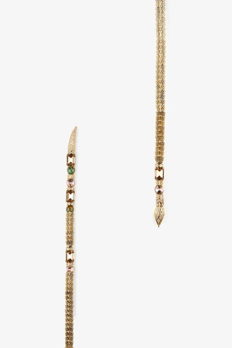 Roberto Cavalli Serpentine Gold Chain Belt | Thumbnail 2