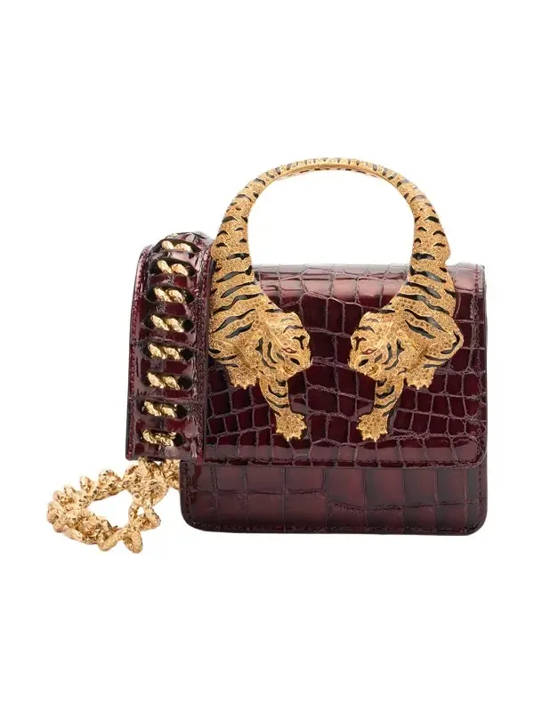 Roberto Cavalli Crocodile-Print Roar Bag