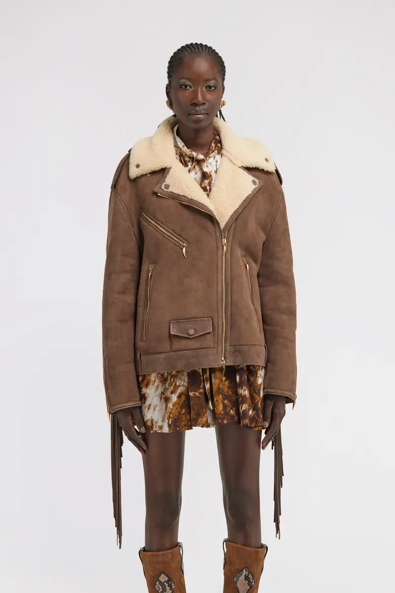 Roberto Cavalli Biker Jacket with Fringe | Thumbnail 2 Roberto Cavalli Biker Jacket with Fringe | Thumbnail 2
