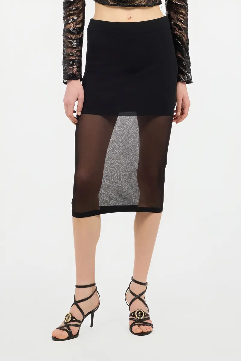 Roberto Cavalli Miniskirt With Tulle Insert | Thumbnail 2 Roberto Cavalli Miniskirt With Tulle Insert | Thumbnail 2