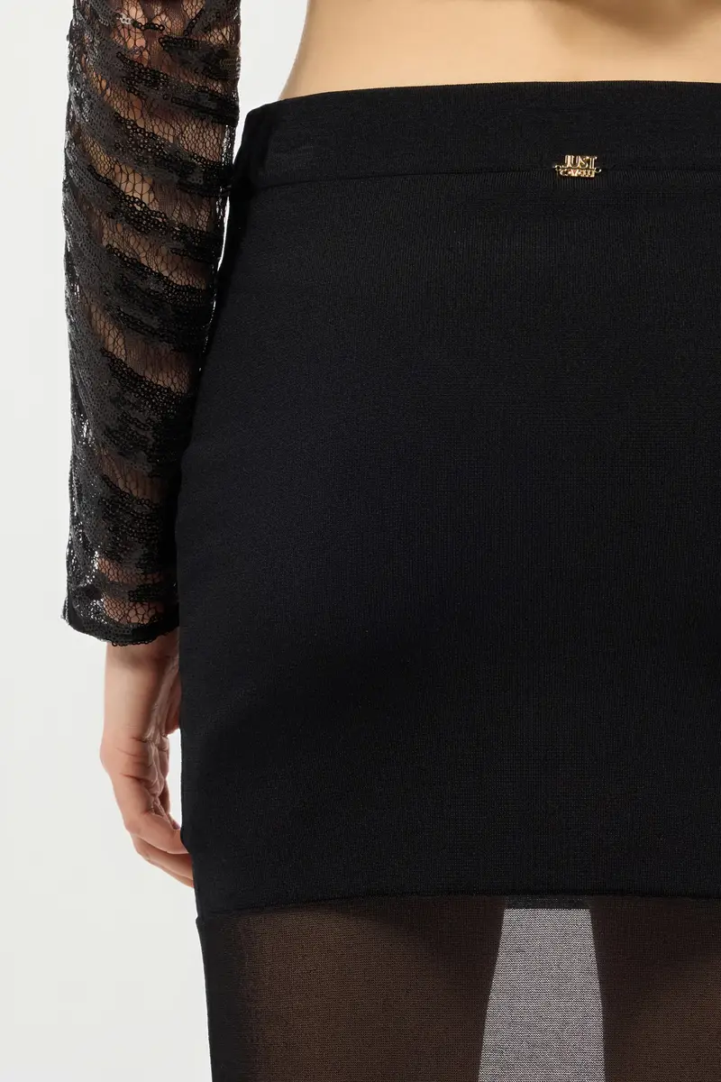 Roberto Cavalli Miniskirt With Tulle Insert | Thumbnail 5 Roberto Cavalli Miniskirt With Tulle Insert | Thumbnail 5