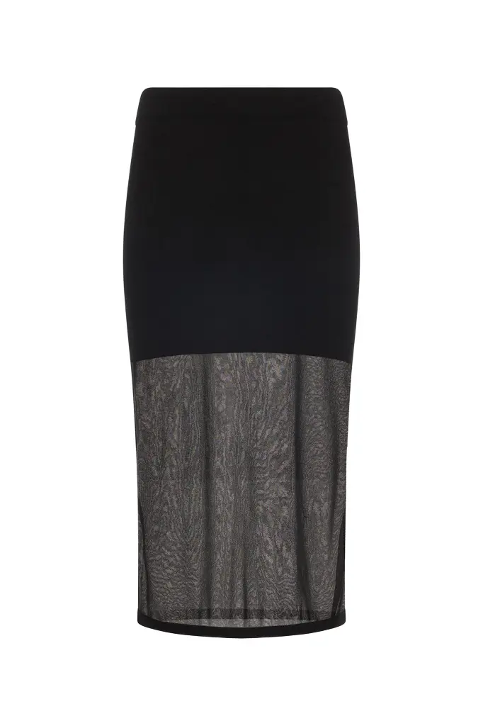 Miniskirt With Tulle Insert