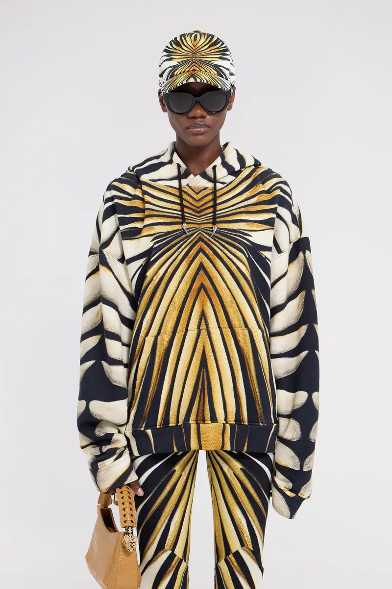 Roberto Cavalli Ray Of Gold Print Cotton Sweatshirt | Thumbnail 2 Roberto Cavalli Ray Of Gold Print Cotton Sweatshirt | Thumbnail 2