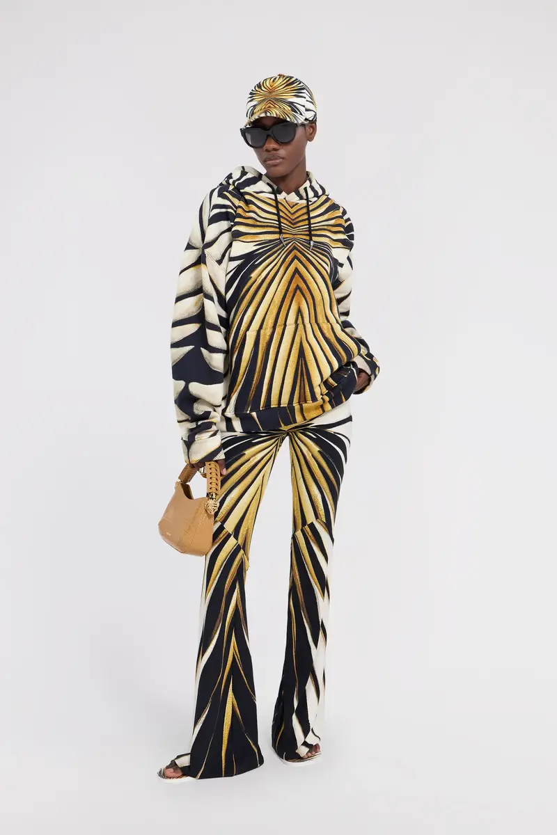 Roberto Cavalli Ray Of Gold Print Cotton Sweatshirt | Thumbnail 5 Roberto Cavalli Ray Of Gold Print Cotton Sweatshirt | Thumbnail 5